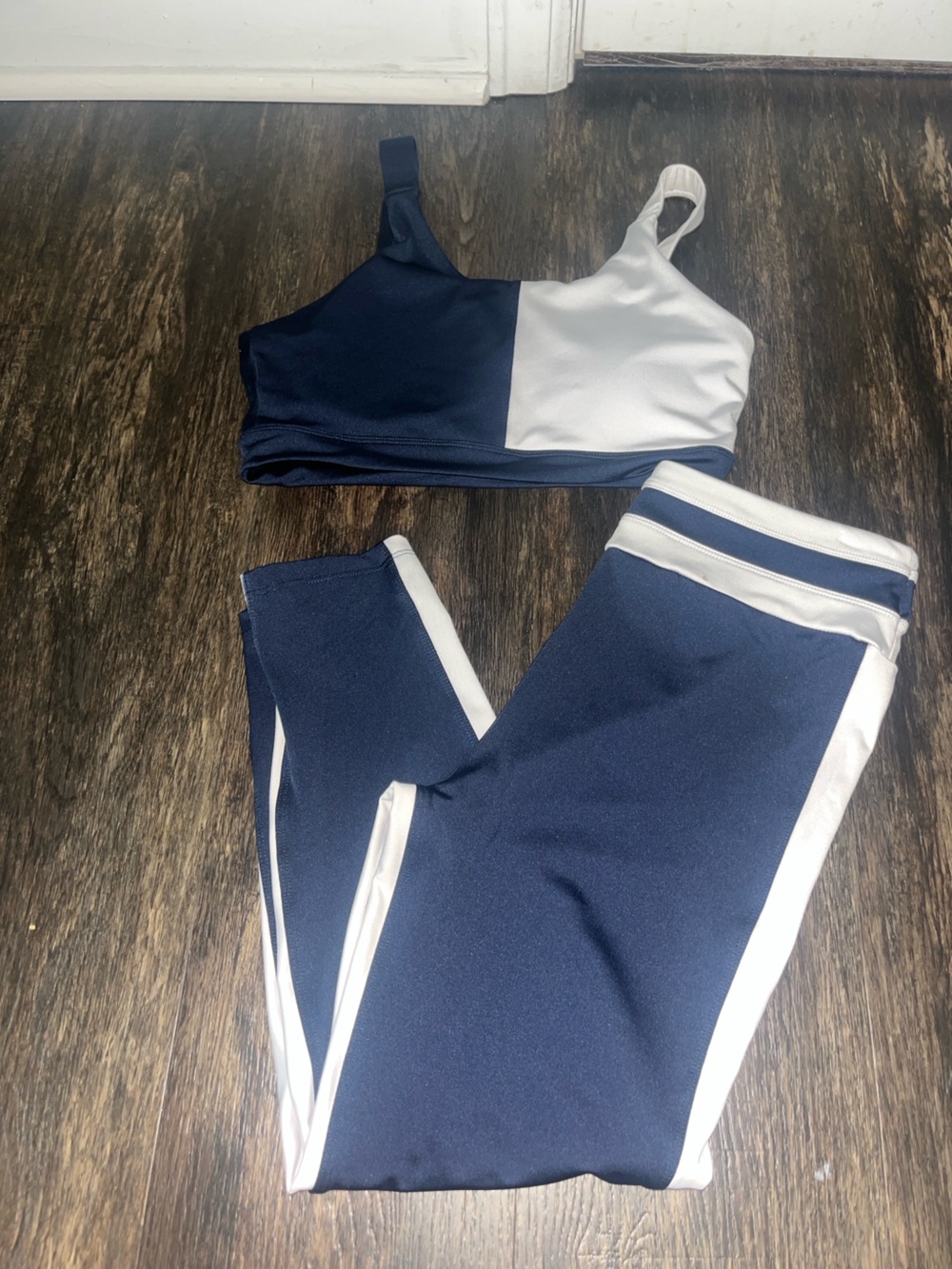 Habitual Navy and White Athletic Set